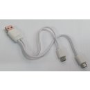 USB-Kabel - USB auf 2x Micro-USB - Weiß - um zwei...