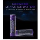 Liter - Ersatzakku - 5000ML - 18650USB-3.7-3500 - 3,6 Volt 3500mAh Li-Ion - inkl. Schutzbeschaltung, USB-Ladefunktion - Powerbank, für Taschenlampen