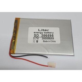 Einzelzelle - 356595 - 3,7 Volt 3000mAh Li-Polymer