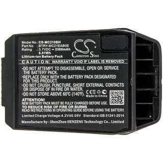 Ersatzakku - CS-MC210BH - Motorola / Symbol MC21 / 82-105612-01 - 3,7 Volt 2300mAh Li-Ion