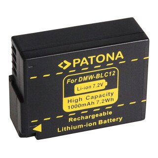Ersatzakku - für Panasonic DMW-BLC12 - 7,2 Volt 1000mAh Li-Ion