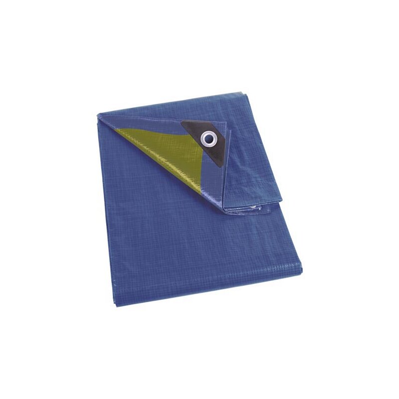 Perel - 110-0202 - Abdeckplane - Blau / Khaki - Strapazierfähig - 2 x 2 m