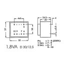 Velleman - 2060018M - Printtransformator 1,8 VA 2 x 6 V /...