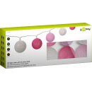 goobay - 10er LED Lichterkette Cotton Balls, batteriebetrieben - Trendige Leuchtdekoration für den Innenbereich