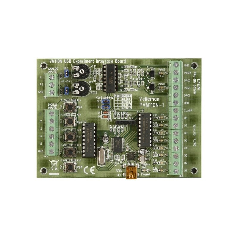 WHADDA - WPI110N - USB Experiment Interface Board - EOL - AkkuPlus Gm
