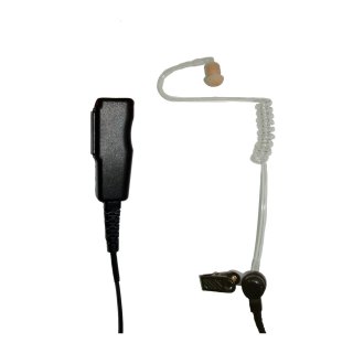 Überwachungs-Headset mit transparentem Flexi-Mikro & Palm PTT für KENWOOD TK250 ( Doppelklinke)
