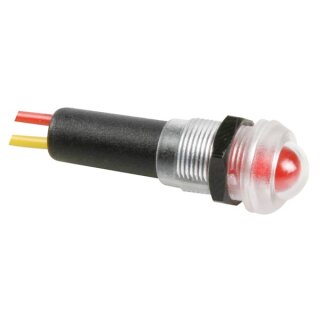 Seder Groupe - 12VTR - wasserdichte LED-Signalleuchte 12v rot - schwarzes Gehäuse