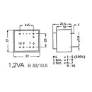 velleman - 2150012M - Printtransformator 1.2VA  2 x 15V /...