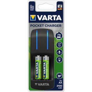 Varta - Pocket Charger - inkl. 4x AA R2U 2100mAh- Ni-MH