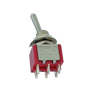 Velleman - 8012BC - Kippschalter - Vertikal DPDT Ein-Aus-(Ein) - Printmontage
