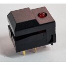 Velleman - 86A251 - DIP-Drucktaster Digitast - schwarze Kappe - rote LED