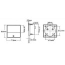 Velleman - AIM703000 - Analoges Strompanelmeter 3 A DC / 70 x 60 mm