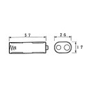 Velleman - BH322B - Batteriehalter für 2 x AA-Batteriehalter (Mit Druckanschlüssen)