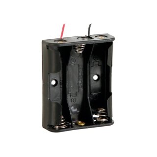 velleman - BH331A - Batteriehalter für  3 x AA-Batterien (mit Kabel)