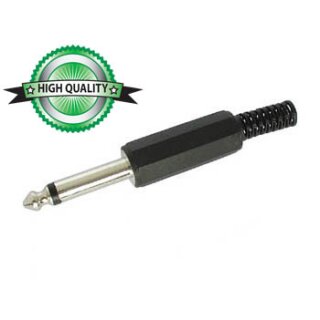Velleman - CA019 - 6.35mm-Mono-Klinkenstecker - Schwarz, Kunststoff