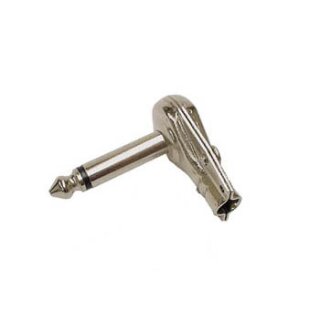 Velleman - CA025 - 6.35mm-Mono-Winkelstecker - Vernickelt