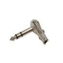 Velleman - CA026 - 6.35mm-Stereo-Winkelstecker - Vernickelt