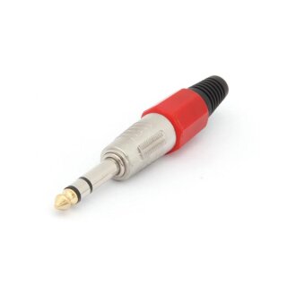 Velleman - CA028R - Proffesioneller 6,35 mm-Stereo-Klinkenstecker - ROT