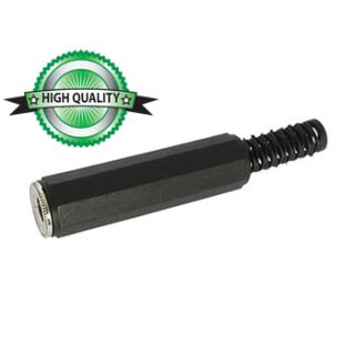 Velleman - CA034 - 6.35mm-Stereo-Klinkenbuchse - Schwarz, Kunststoff