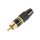 Velleman - CA051Y - Cinch-Stecker - Vergoldete Spitze - Schwarzes Gehäuse - Gelb