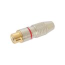 Velleman - CA058R - Cinch-Buchse - Vergoldete Spitze - Rot