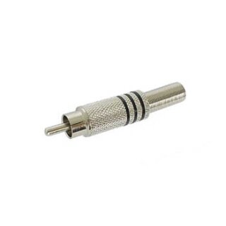 Velleman - CA063B - Cinch-Stecker - Vernickelt - Schwarz