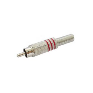 Velleman - CA063R - Cinch-Stecker - Vernickelt - Rot