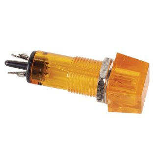 KONTROLL-LAMPE - ECKIG - GELB/ORANGE - 220 V - 11.5 x 11.5 mm