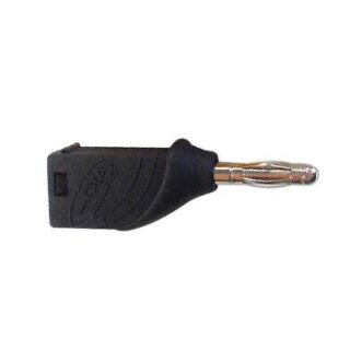 BANANENSTECKER 4mm STECKBAR - SCHWARZ