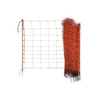 OviNet 90 cm, double prong, orange, red posts, electrif , 50 m