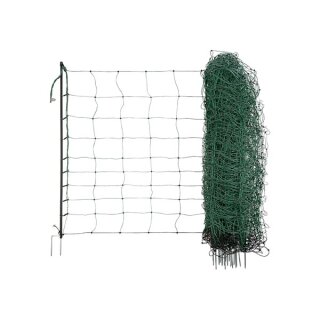 OviNet, 108 cm, double prong, green, black posts, electrif.