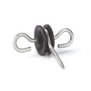 Gate handle insulator, galvanized, 2 hooks, 10 pcs