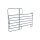 Fence panel with gate, 3,0 m galvanized, height: 2,20 m