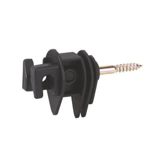 Rope insulator Euro, black, for ropes max. Ø 6mm, 25 pcs