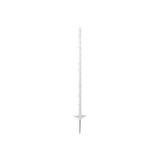 Classic plastic post 105 cm with double step-in, white, 5 pcs