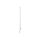 Classic plastic post with single step-in, white, 105 cm, 5 pcs