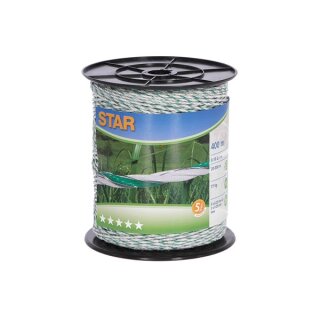 Polywire Star, 400 m, white/green