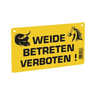 Warning sign - keep off the pasture
