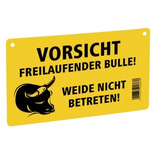 Warning sign Bull 200 x 120 mm