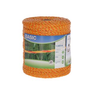 Corral - COR44833 - Polywire Basic 1000 m, yellow/orange, 3 x 0,20 mm