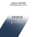 Camelion - CR1632 - 3 Volt 120mAh Lithium - Knopfzelle