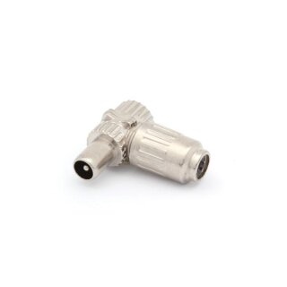 Velleman - CV001M - Koaxialwinkelstecker 9,5 mm/2,3 mm - Metall