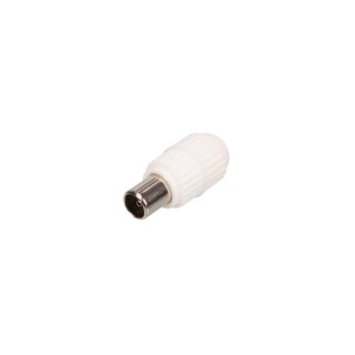 Velleman - CV003HN - Koaxialstecker 9,5 mm/2,3 mm - Plastik - Weiß