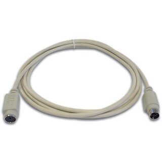 PS/2-TASTATURKABEL 6-POL. MINI-DIN-STECKER / 6-POL. MINI-DIN-BUCHSE / 2m