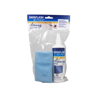 Dataflash DF1623 Mikrofaser Display-Reinigungsset mit Spray & Tuch