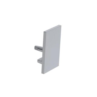 ALU-ENDKAPPE FÜR LED-PROFIL ALU-SWISS - OHNE KABELLOCH - SILBER