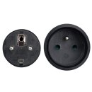 HQ Power - EC15R25STBHQ - Verlängerungskabel, mit Schrumpfschlauch, H05RR-F 3G2.5, 15 m, 16 A/230 V, 3680 W, Typ E/F, IP44, Gummi, schwarz