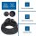 HQ Power - EC15R25STBHQ - Verlängerungskabel, mit Schrumpfschlauch, H05RR-F 3G2.5, 15 m, 16 A/230 V, 3680 W, Typ E/F, IP44, Gummi, schwarz