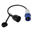 Perel - ECEEA2 - Kabel - Kupplung auf CEE-Stecker - Stecker-Typ E (Französisches System) - H07RN-F 3G2.5 - 0.4 m