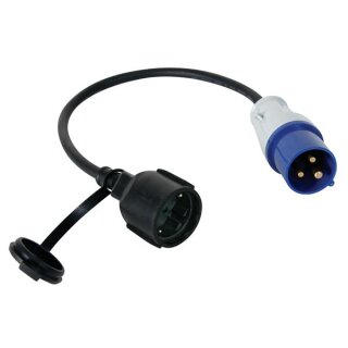 Perel - ECEEA2-G - Kabel - Kupplung auf CEE-Stecker - Schutzkontakt (Deutsches System) - H07RN-F 3G2.5 - 0.4 m